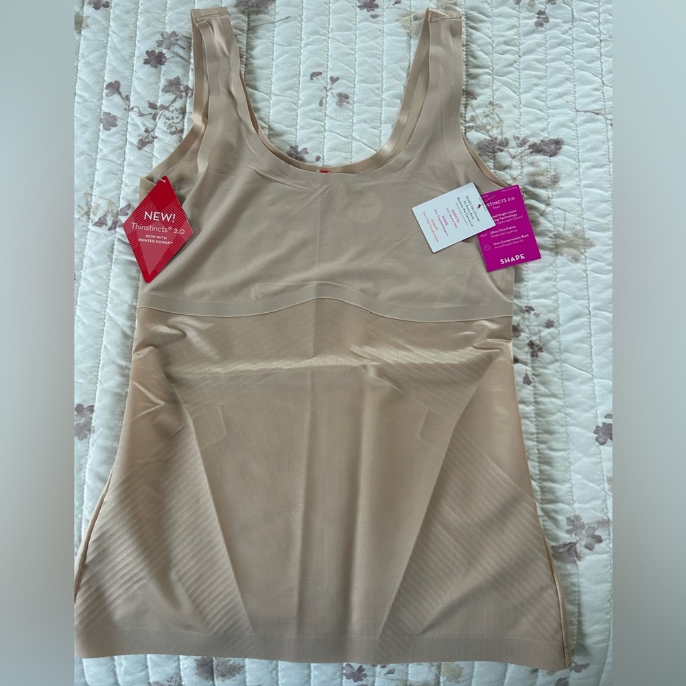 Spanx NWT Seamless Tan Shapewear Tank Top